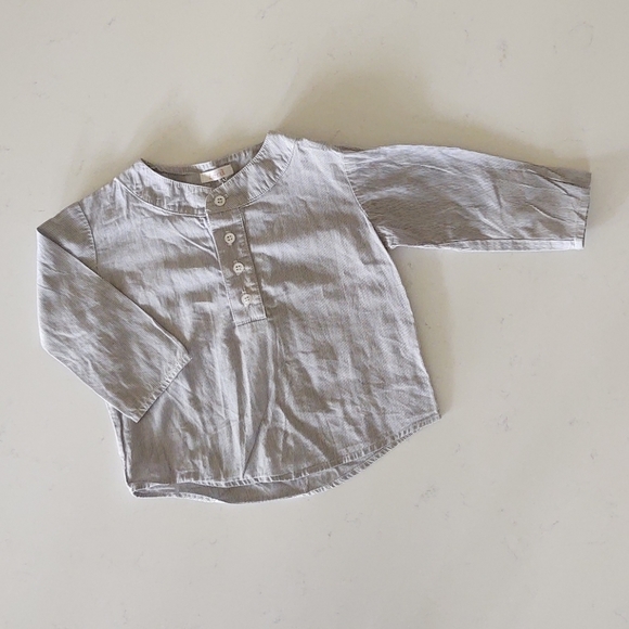 Ferd | Striped Mandarin Collar Shirt - Picture 1 of 7